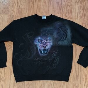 Gildan Black Lion Graphic Crewneck Sweater